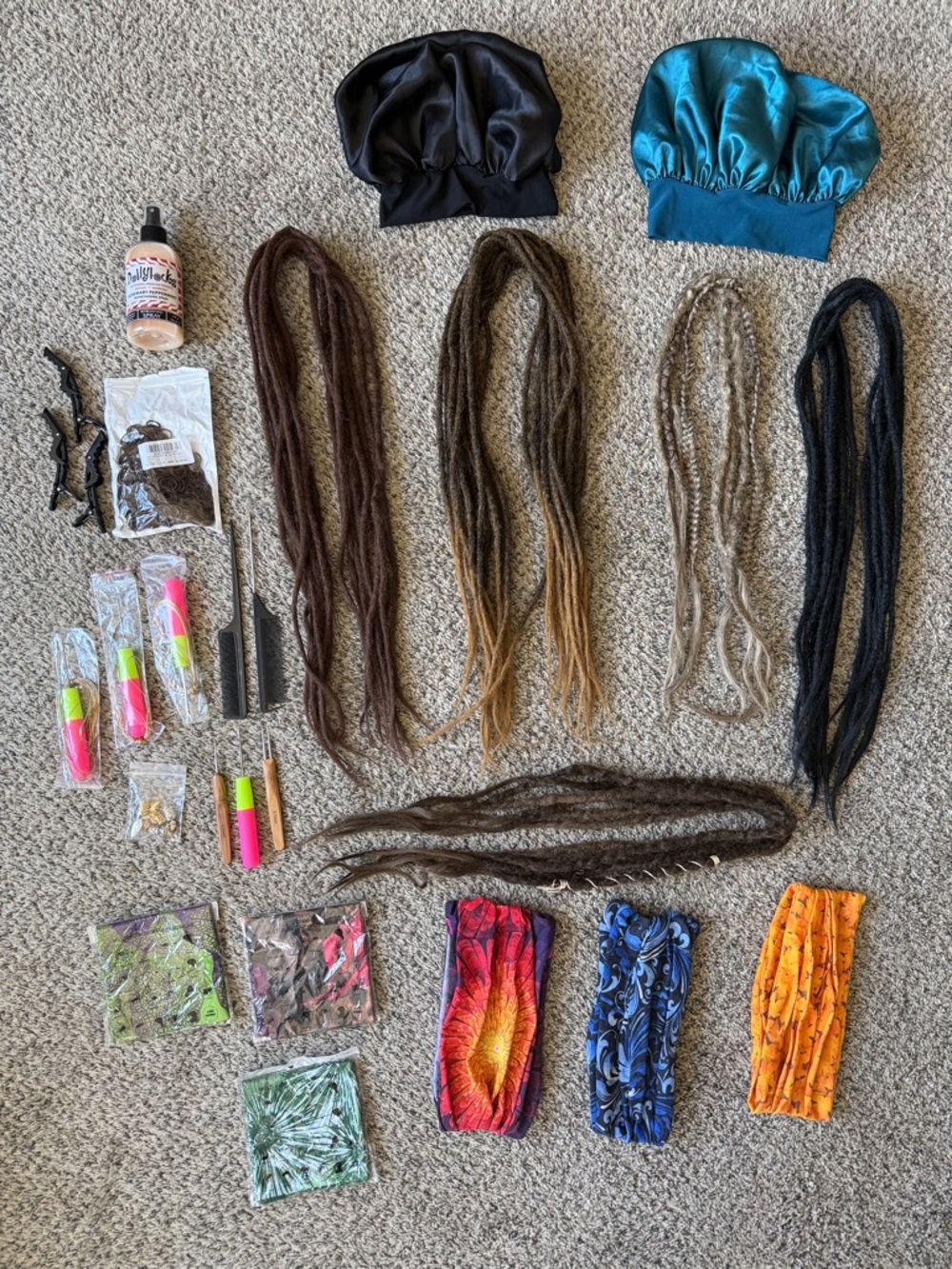 Bundle Dreadlocks Braid-In Extensions Accessories Dreads Tools Headbands Spray